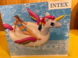 INTEX Mega Unicorn Schwimmring Badeinsel Luftmatratze