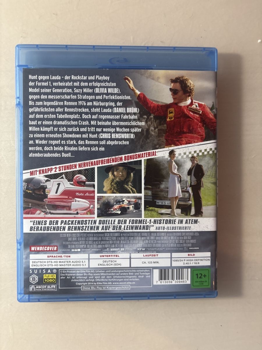 Tutti i DVDs: Blu-ray "Rush" Film mit Chris Hemsworth & Daniel Brühl  – Nuovo (secondo la descrizione) da Ruswil venduto da Slivio_ 1