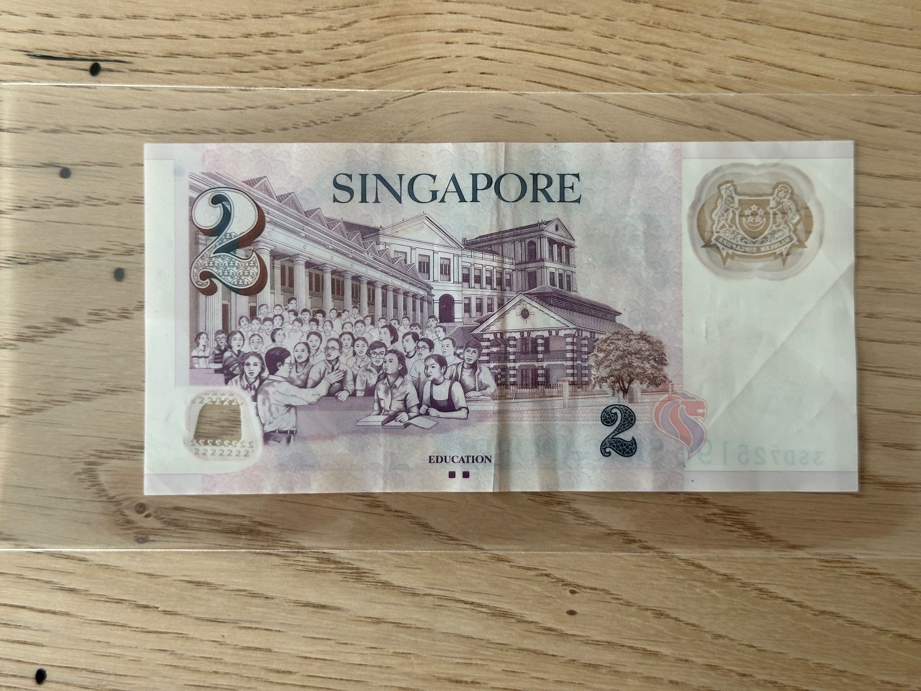 Banconote: Banknote Singapur 2 Dollar, fast unzirkuliert – Usato da Willisau venduto da mattu02 1