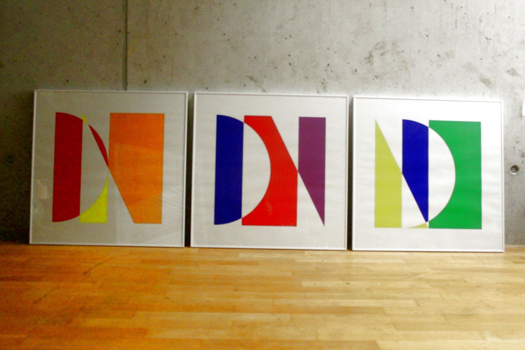 Grafica & Litografie: GOTTFRIED HONEGGER (Schweiz, 1917-2016) Triptychon, 1990 – Usato da Bern venduto da Arting 9