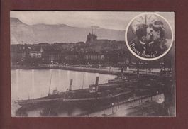 GENEVE - Bateau CGN - Bonne Année - 1907