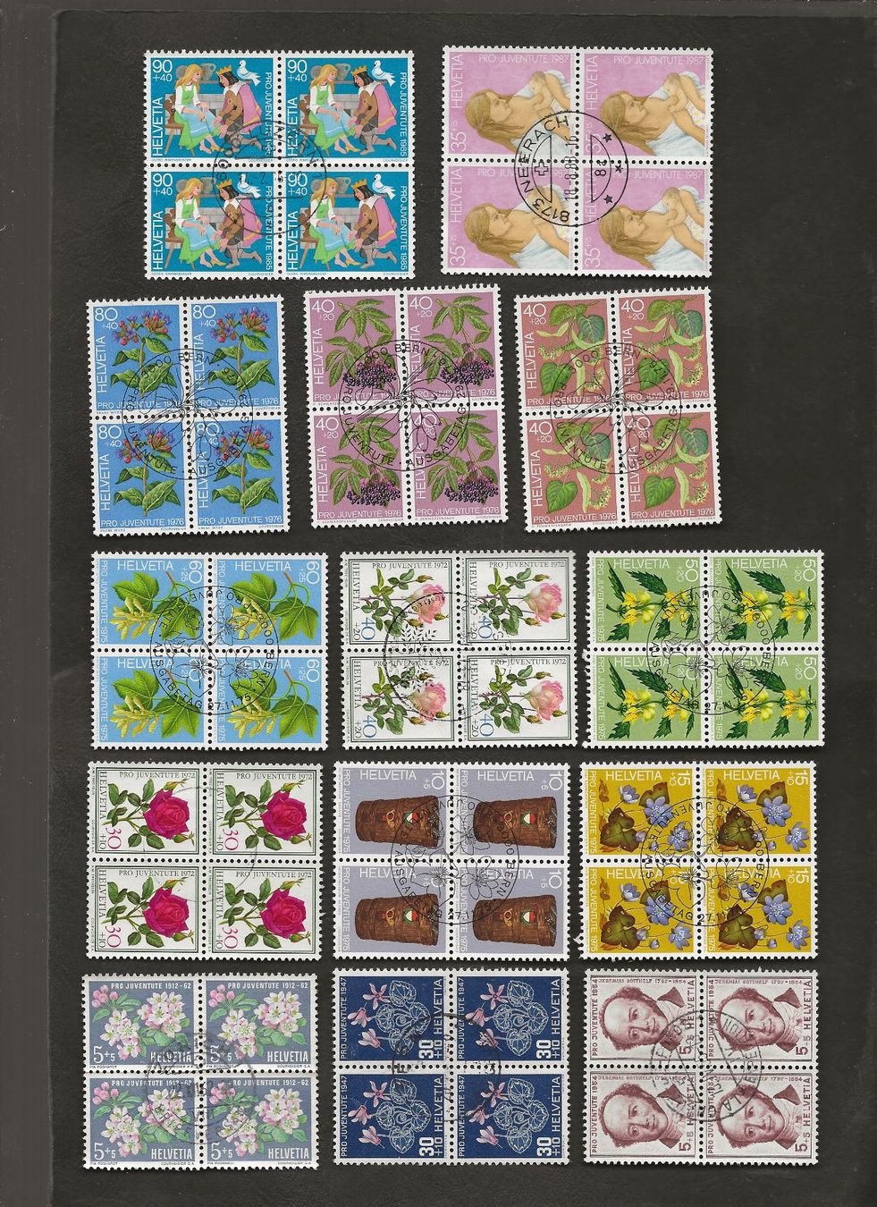 Tous les timbres: Schweiz 29  Viererblock Pro Juventute gestempelt – D'occasion à Au ZH par xelagreb01 4