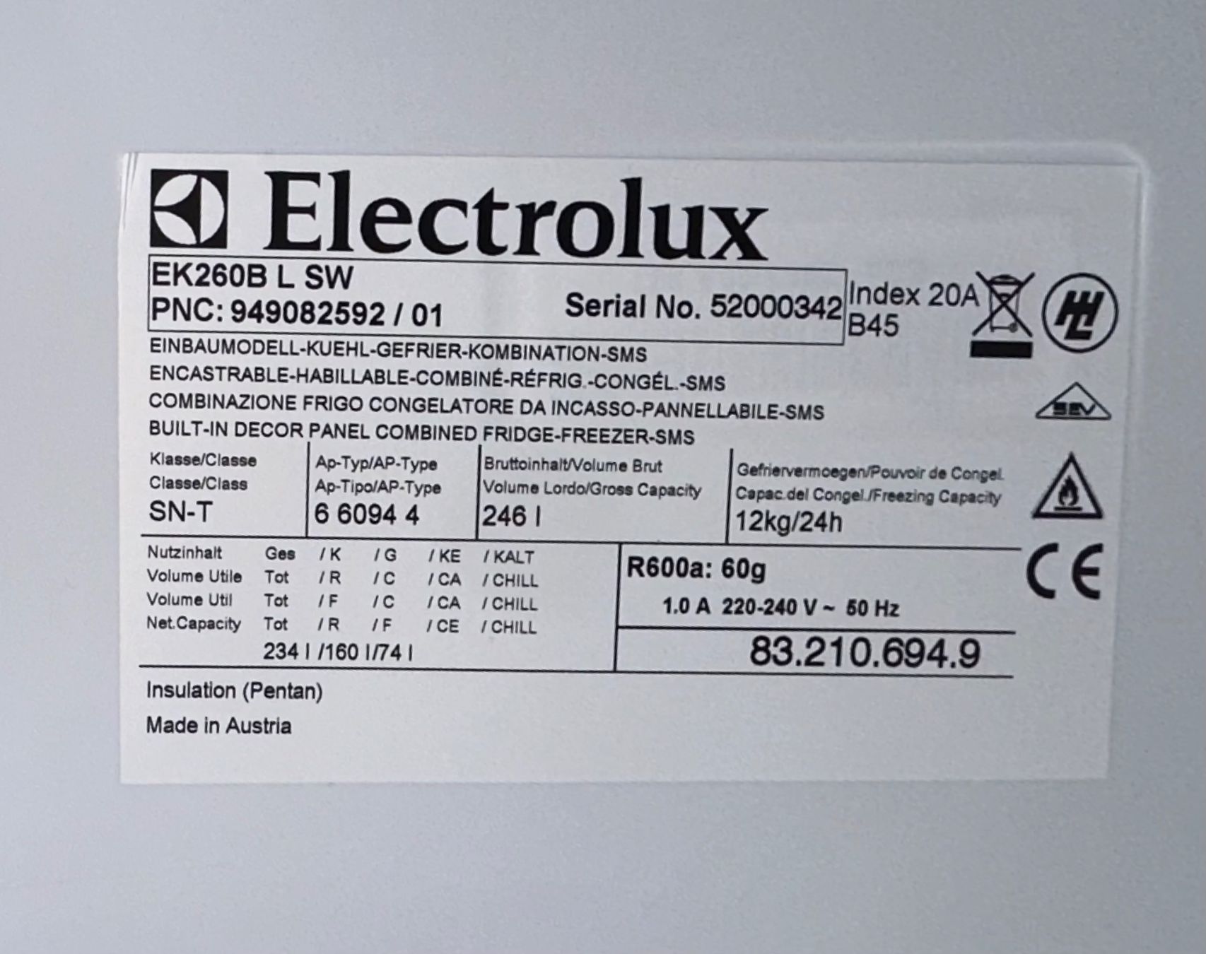 Frigoriferi: Electrolux Kühl-Gefrierkombination – Usato da Biel/Bienne venduto da kra_s8rv 5
