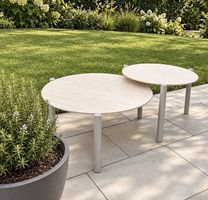 BOWI Loungetische 2er-Set  Sinterstein Travertin  neu