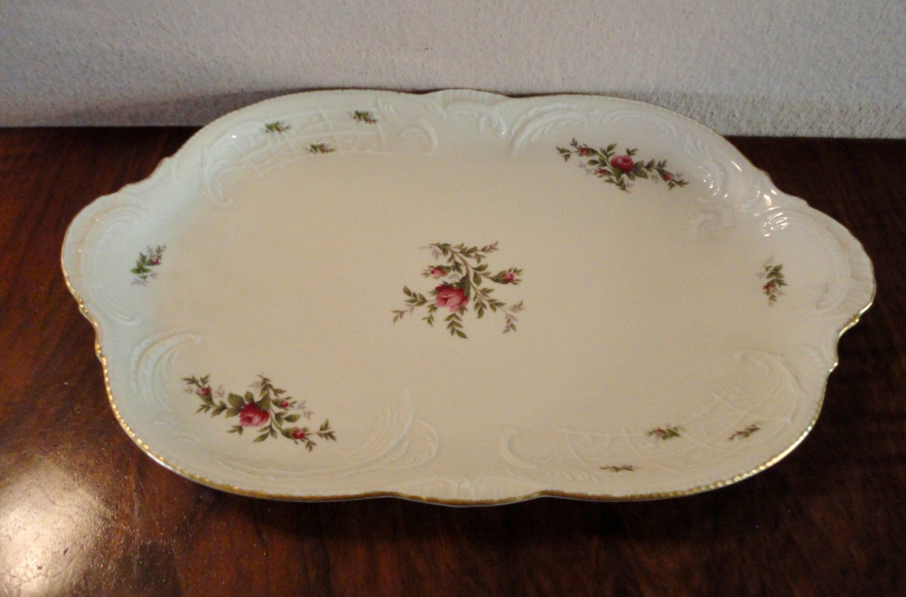 Rosenthal Piatti di portata: ROSENTHAL PLATTE (SANSSOUCI-MOOSROSE) – Usato da wädenswil venduto da niki20