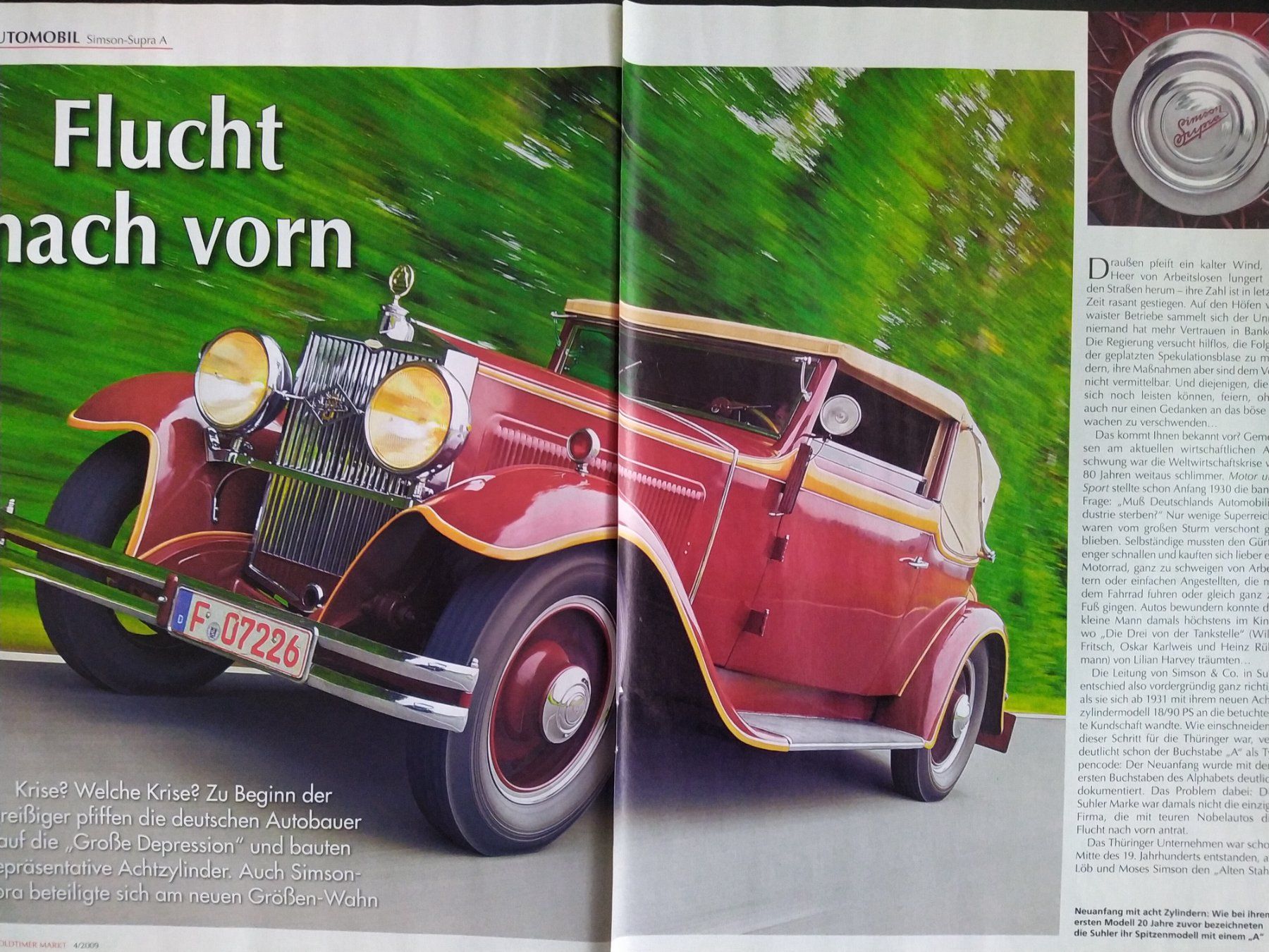 Bücher: Bericht Simson- Supra 18/ 90 PS Typ A – Gebraucht aus Bern von micky031