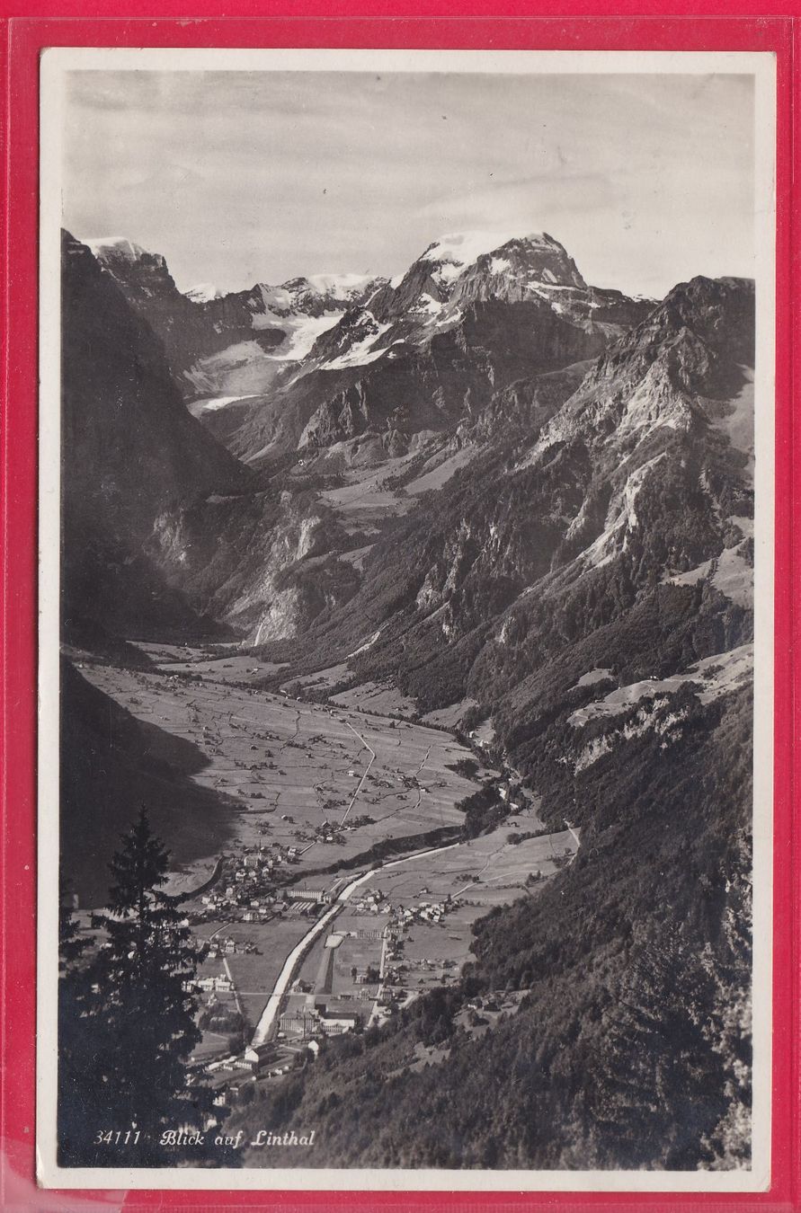 Cartoline postali: BLICK AUF LINTHAL – Usato da Oberrieden venduto da Gebirgsstelze