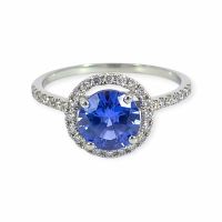 Tansanit-Ring 14k Weissgold 1,79ct