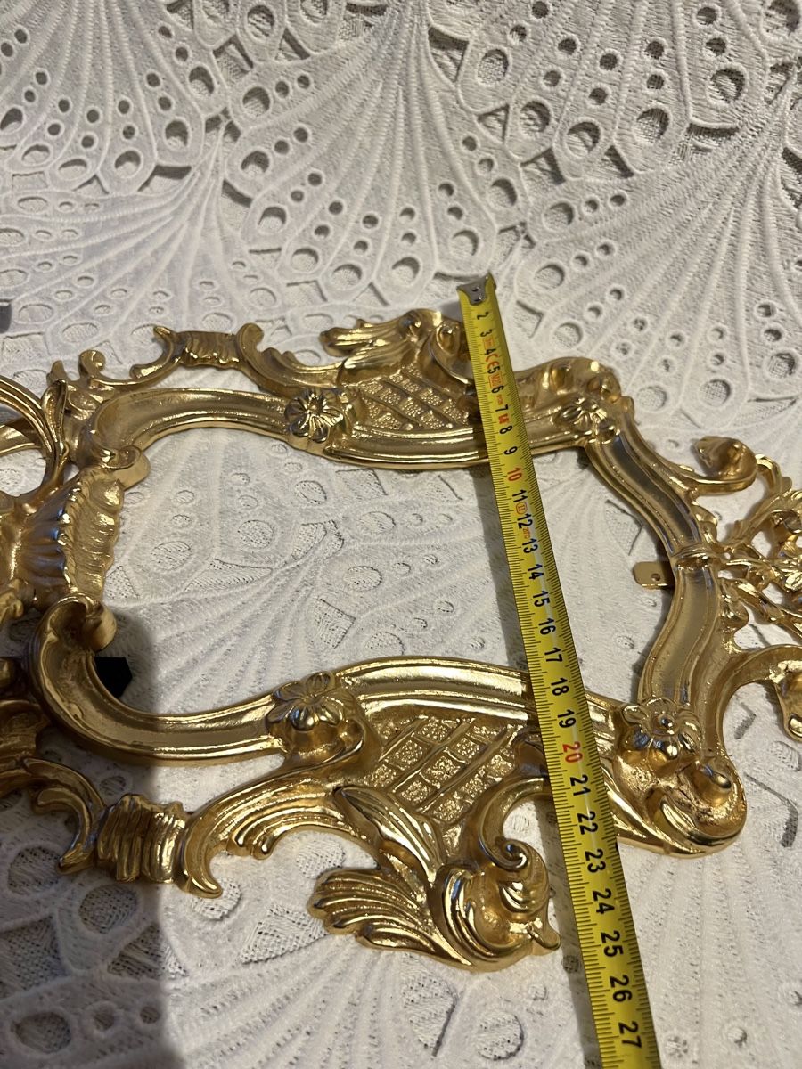 Lampade: Messing Barock Spiegelrahmen Wandkerzenhalter 2000 Gr – Usato da Frenkendorf venduto da Only1 8