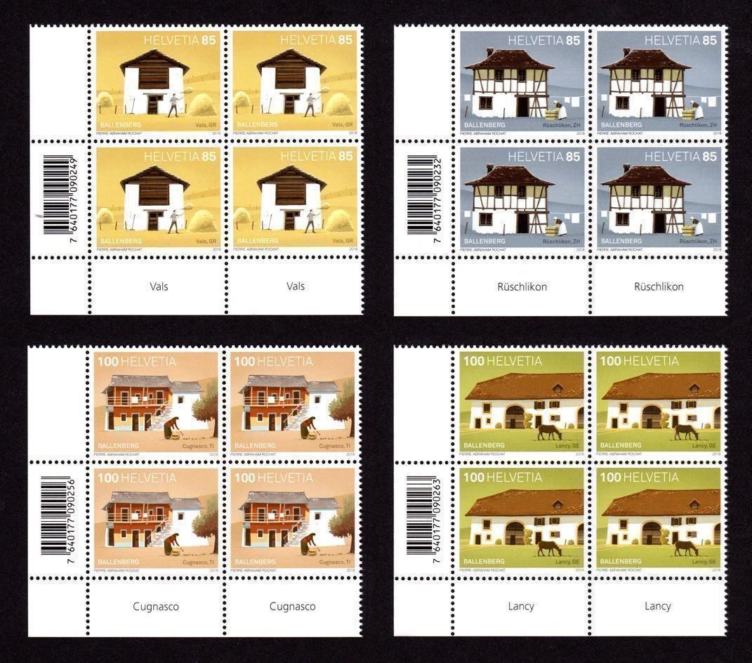 Tutti i francobolli: 4 Viererblocks Ballenberg** – Nuovo (secondo la descrizione) da Dottikon venduto da haeusibuh5