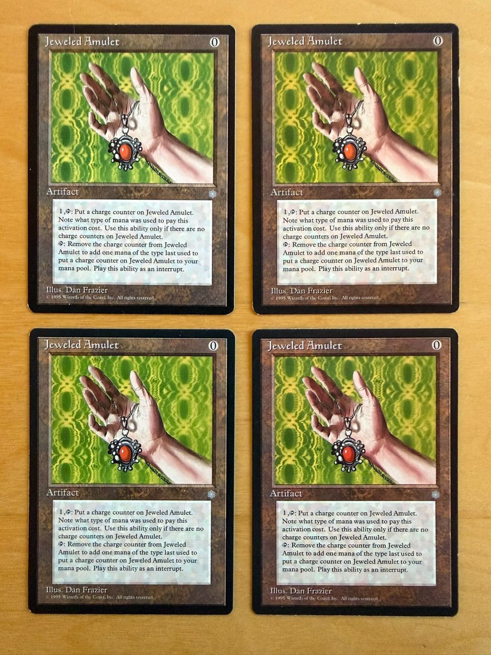 Magic The Gathering Sammelbilder & Trading cards: 4x Jeweled Amulet // Ice Age // Eiszeit // Magic – Gebraucht aus Binz von Tempelritter