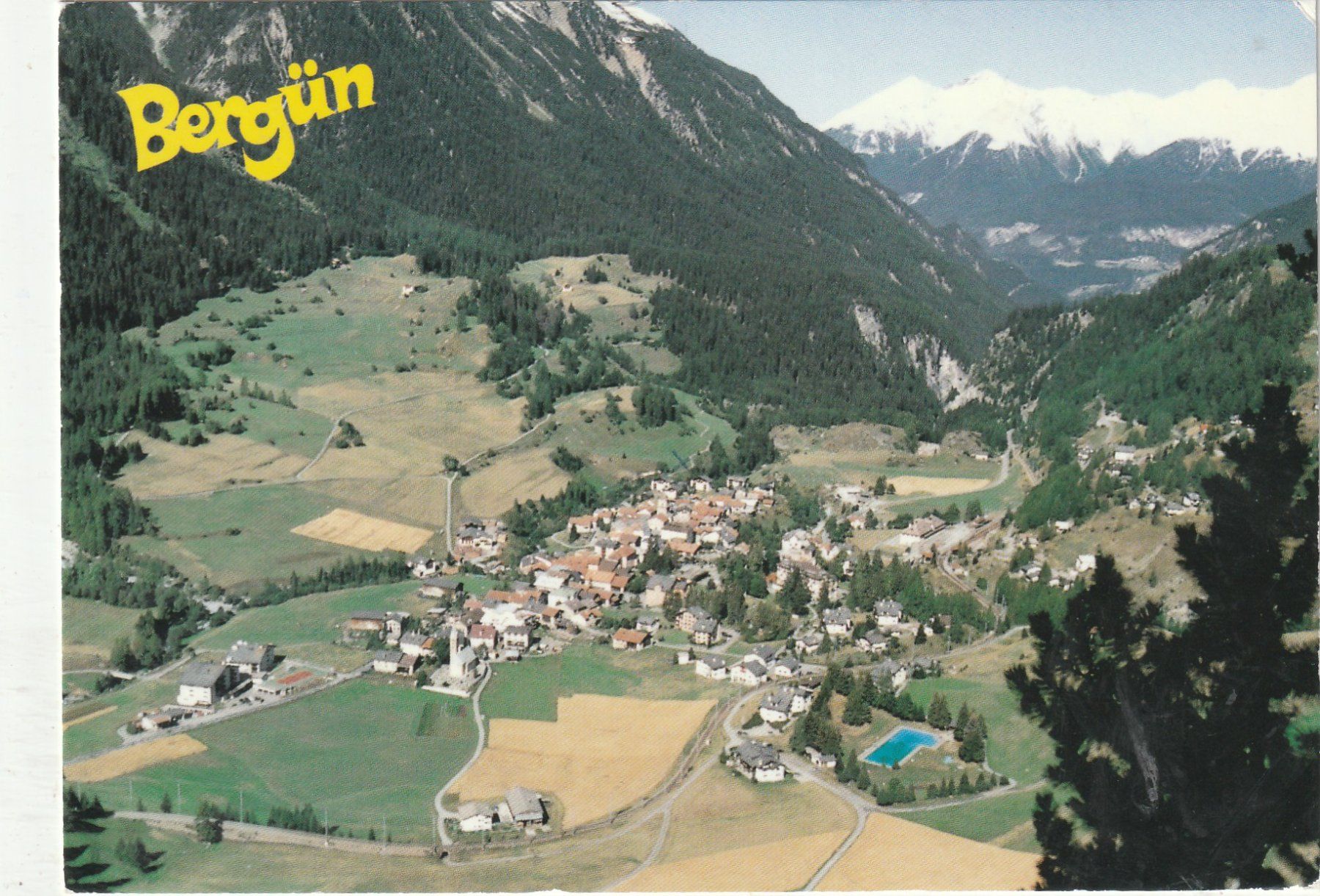 Ansichtskarten: Bergün Flugaufnahme – Gebraucht aus Lumbrein von made02