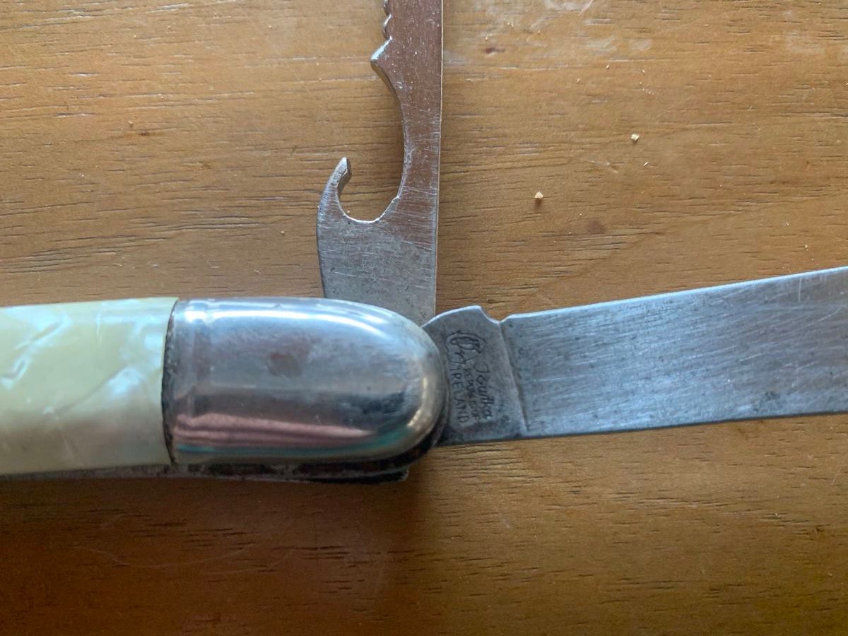 Posate: FishKnife, Fischmesser mit Perlmutt, 2 Klingen – Usato da Dussnang venduto da pml253 6