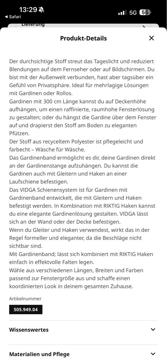Ikea Rideaux: Ikea STENFRÖ Vorhänge 6x in der Farbe Grün – Neuf (Voir description) à Dulliken par nao_8mtc 1