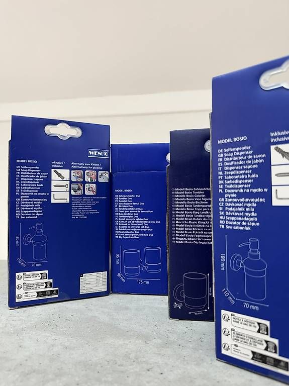 Supporti a parete: Wenko Bosio Garnituren Set – Nuovo e nell'imballaggio originale da Tecknau venduto da PaglialongaFabio92 1