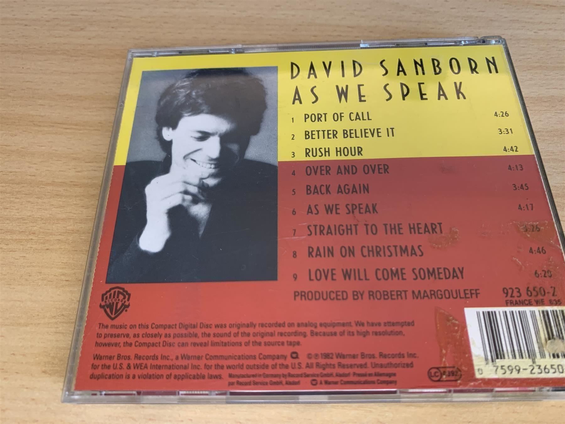 CD: David Sanborn – As We Speak – Usato da Rikon im Tösstal venduto da Alpenmutz 1