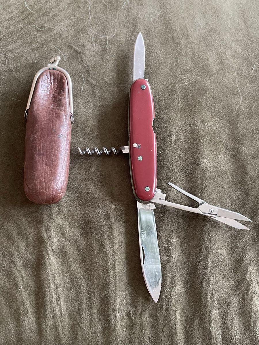 Coltelli tascabile: antikes Taschenmesser mit Leder-Etui – Usato da Günsberg venduto da MorningEgg22 1