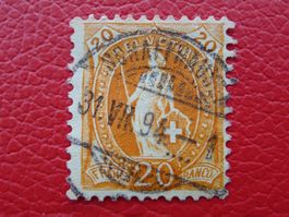 Stehende Helvetia: 1894: Nr.66C Vollstempel von SCHAFFHAUSEN