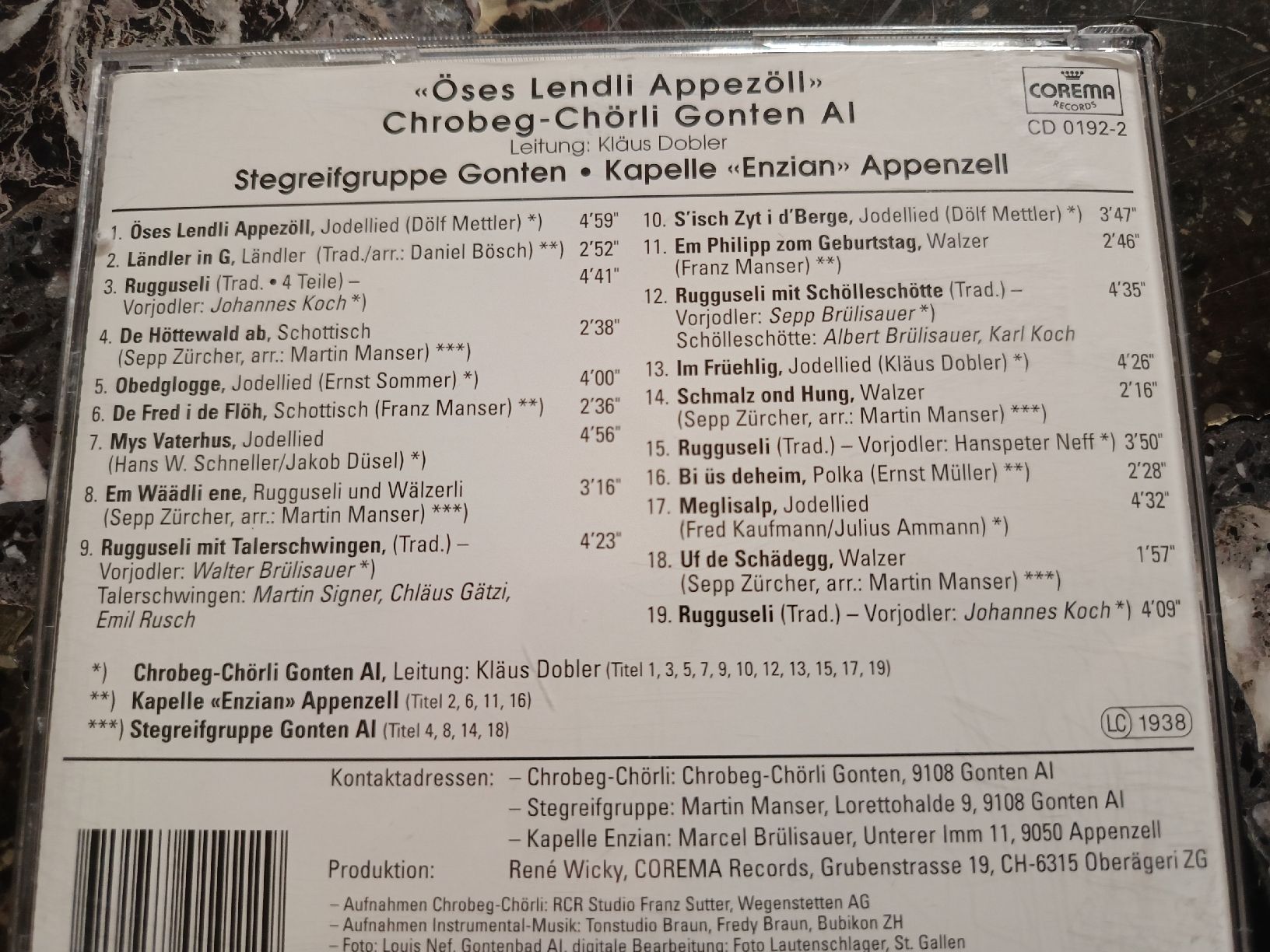 CD: Chroberg- Chörli Gonten – Usato da Speicherschwendi venduto da clepsydra66 1
