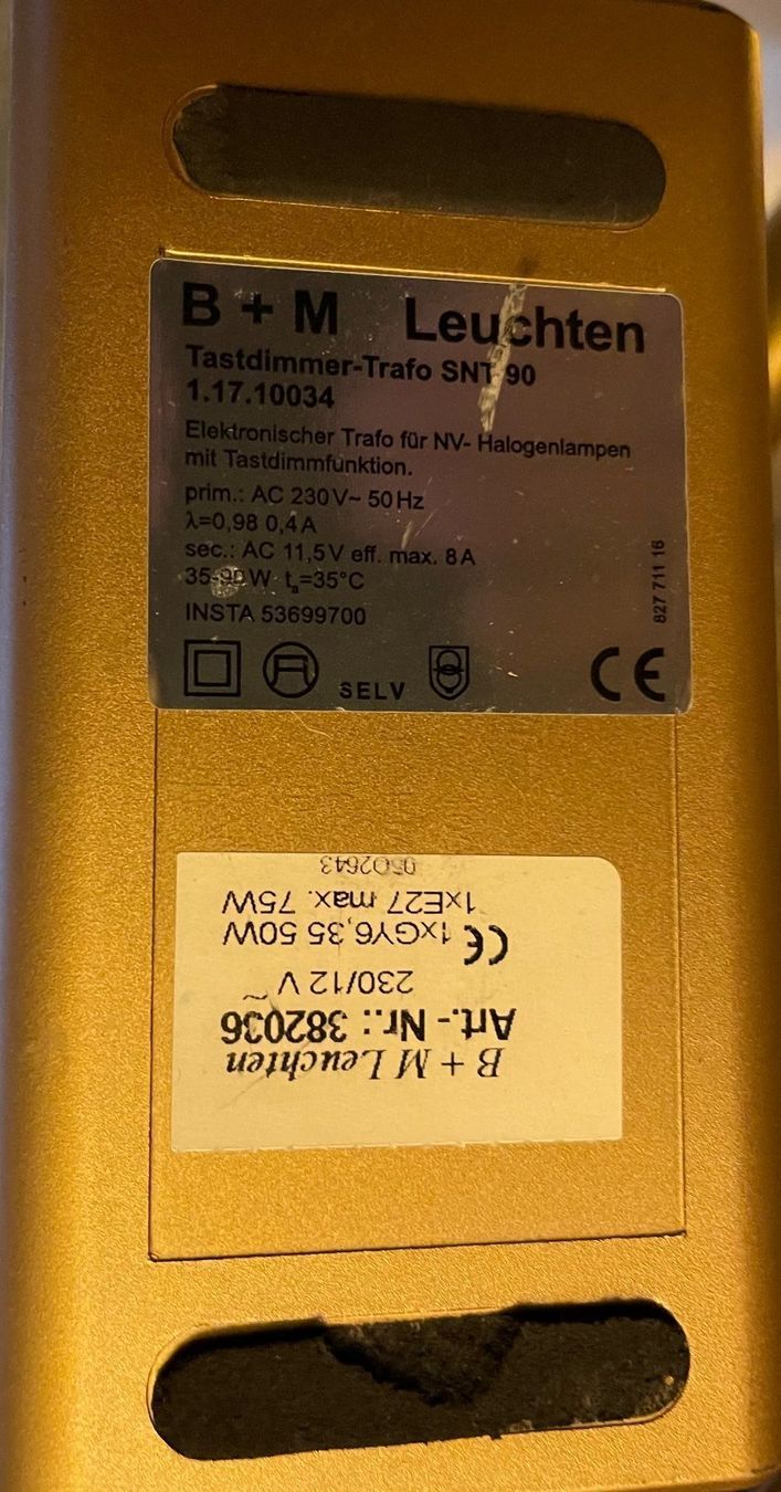 Lampade: Stehlampen Gold von B & M – Usato da Wengen venduto da rotstock1696 4