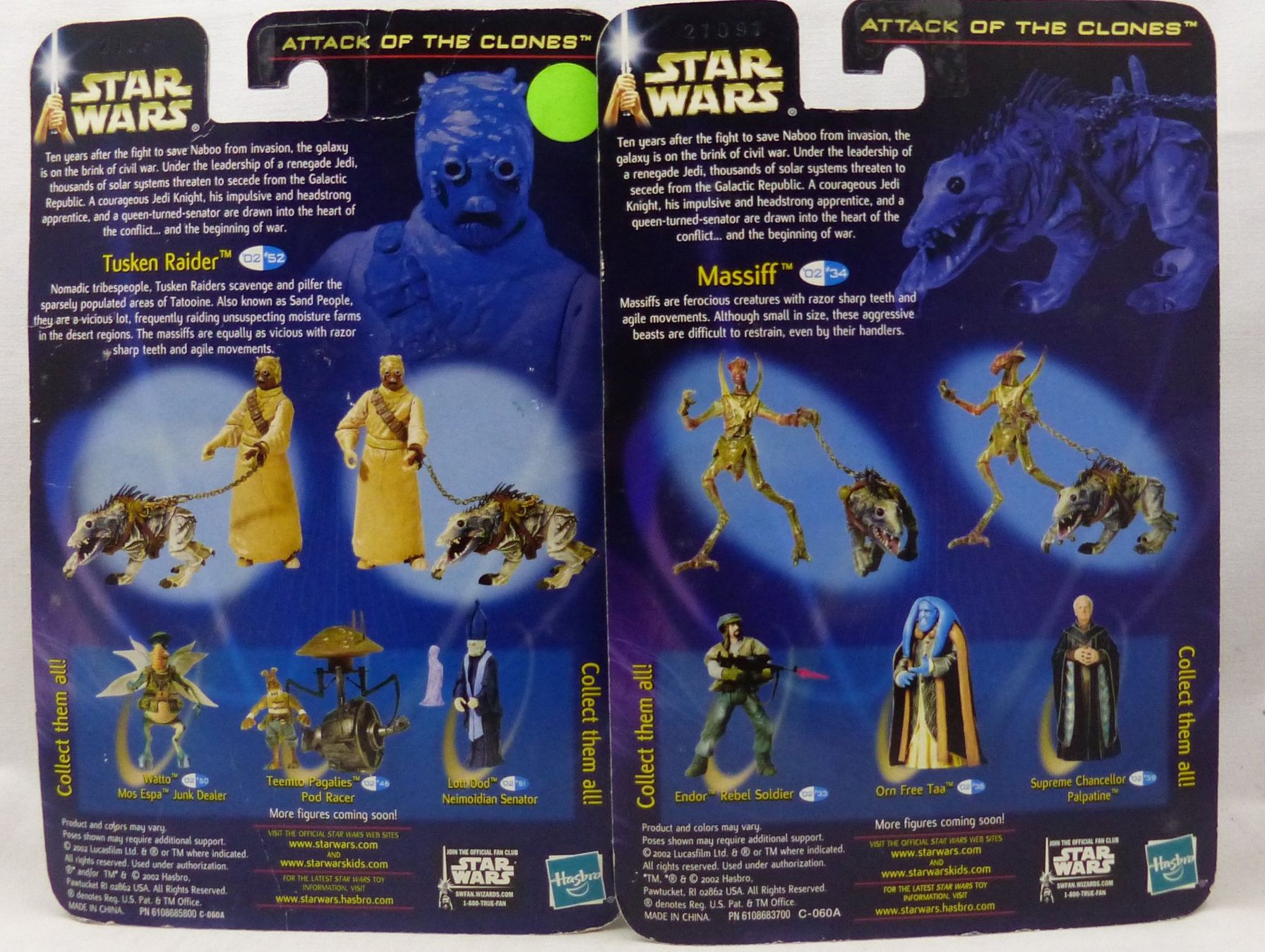 Star Wars Figurines: STAR WARS ATTACK CLONES TUSKEN RAIDER + MASSIFF HASBRO 2002 – Neuf avec emballage d'origine à Lugano par YouWantUS 1