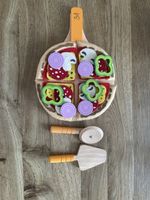 Hape Pizza Set Spielzeug Holz Stoff guter Zustand