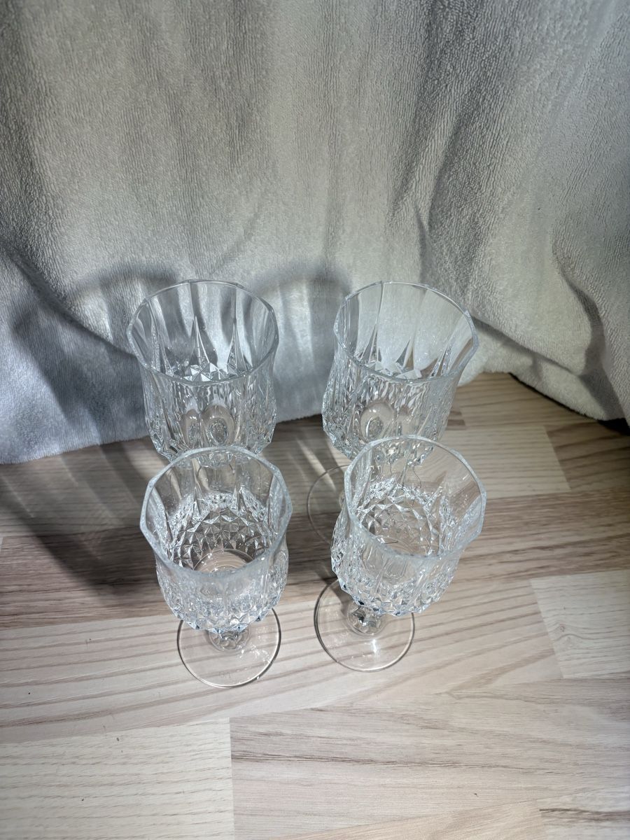 Gläser: 4 coupes de vin cristal  – Gebraucht aus Cugy FR von K78 1