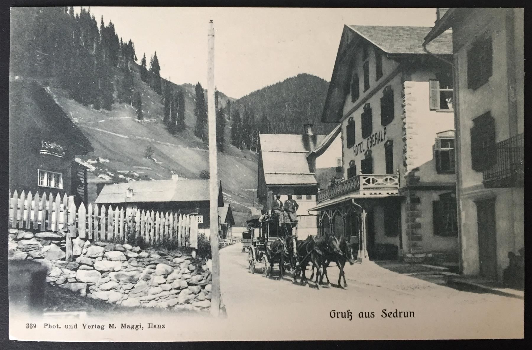 Cartoline postali: Gruss aus SEDRUN Postkutsche – Nuovo (secondo la descrizione) da Jona venduto da philajona
