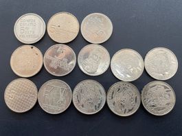 13 Gedenkmünzen Schweiz