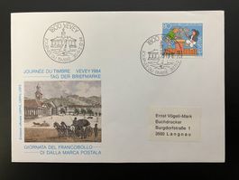 Couvert Tag der Briefmarke 1984 Vevey