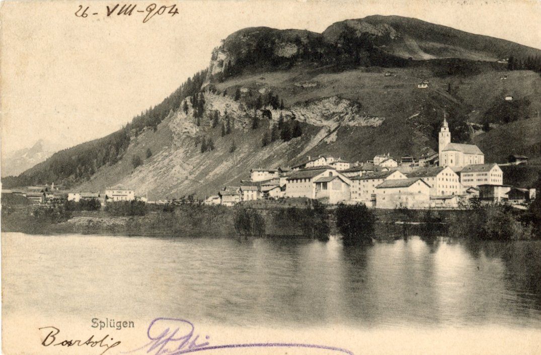 Cartoline postali: Splügen  GR         um  1 9 0 4 – Usato da Brig venduto da Valcards54