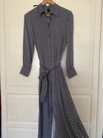 Robe longue BOSS imprimée noir et blanc T38