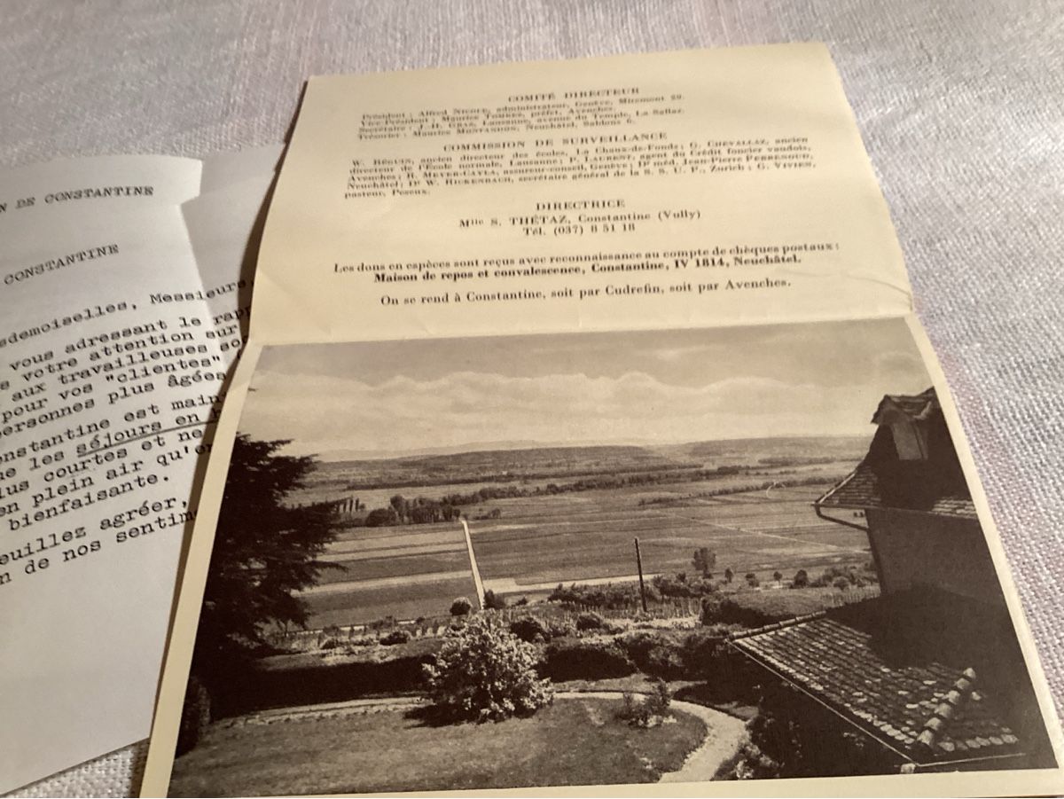 Dokumente: Constantine Vully 4 documents 1956 a 1959 intéressant – Gebraucht aus Luc (Ayent) von Rebouille 3