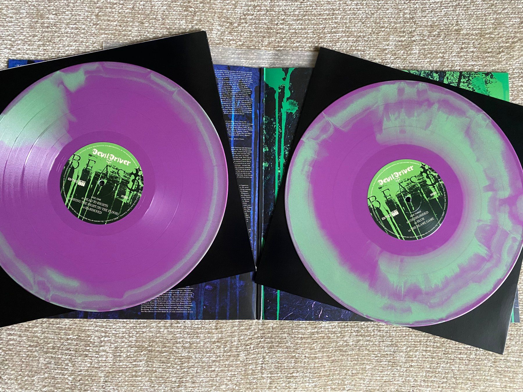 Dischi in vinile: DevilDriver – Beast /  2 Lps Purple & Green Swirl – Usato da Basel venduto da Dinosauce 1