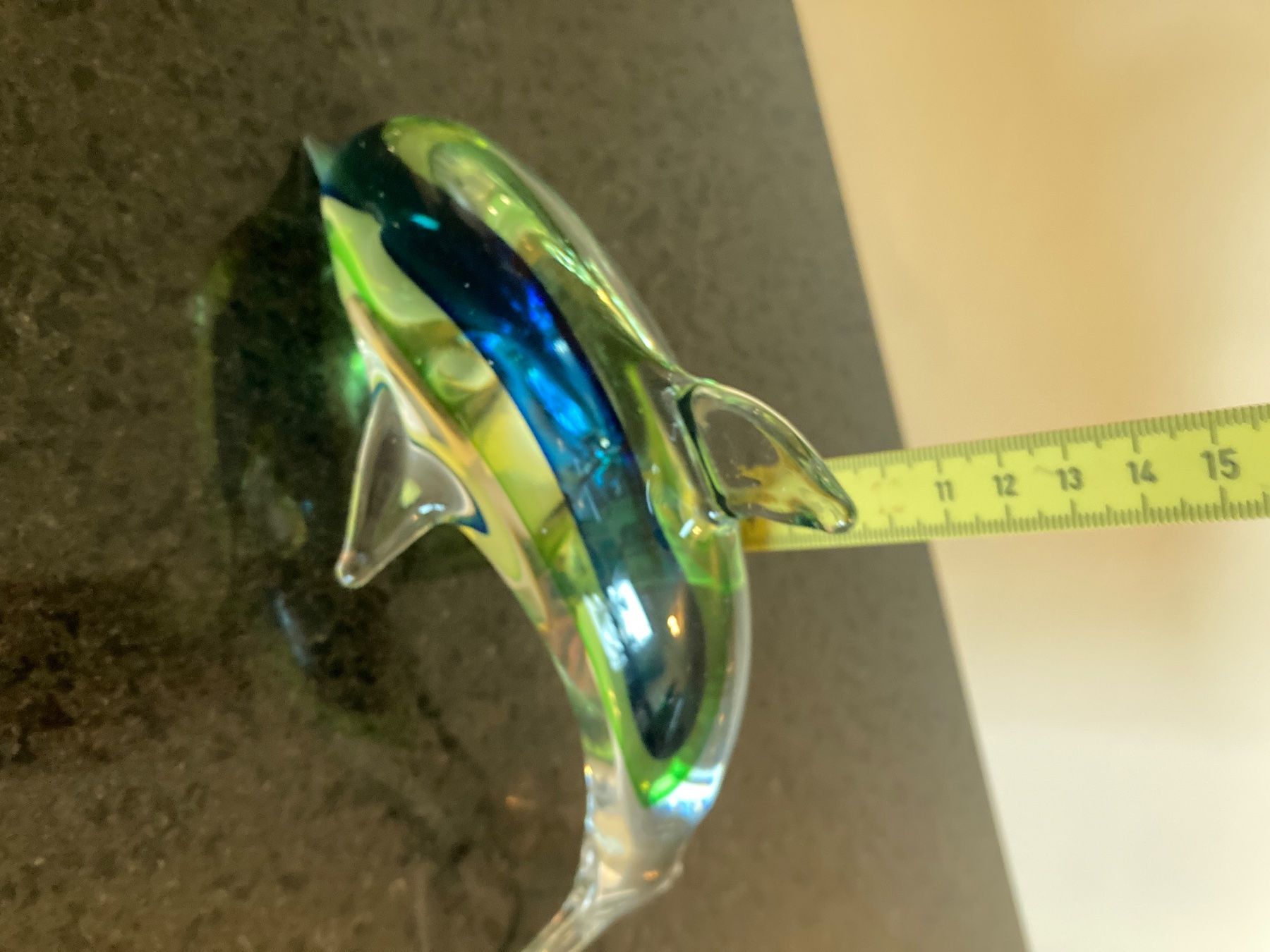 Murano Bicchieri: Glasdelphin, Murano, grün-blau – Usato da Oberägeri venduto da Vargo11 1