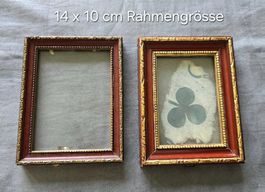 2 Fotorahmen braun Gold 14x10 cm