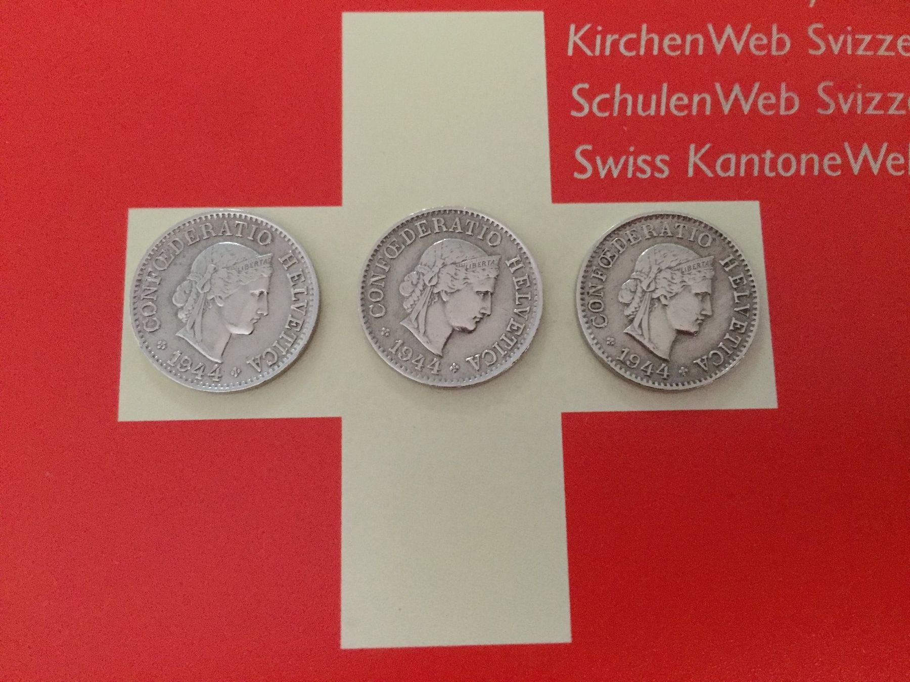 Tutti le monete: 5 Rappen - TRIO 1944 ss-vz/vz – Usato da Elsau venduto da herbybay 3