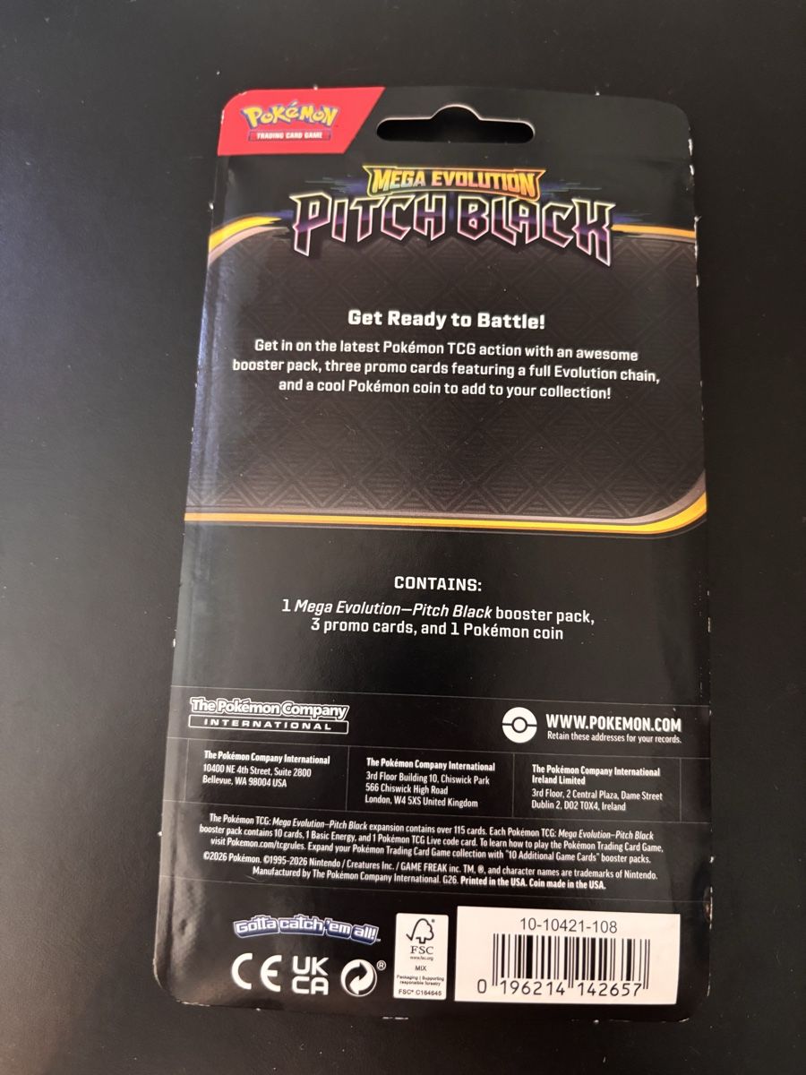 Pokémon Carte collezionabili: Pokémon TCG Mega Evolution Pitch Black Blister Pack – Nuovo (secondo la descrizione) da Ascona venduto da ElfieLove 1