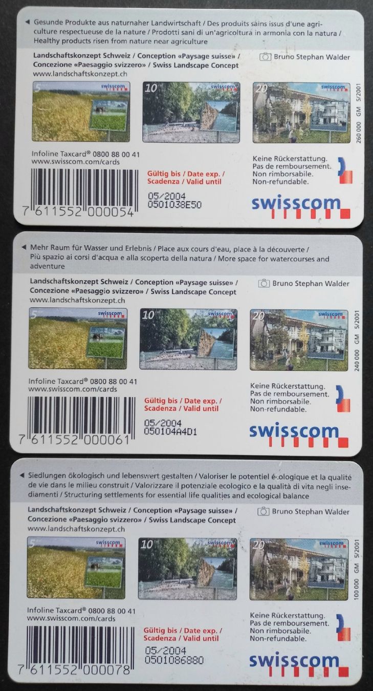 Swisscom Schede telefoniche: Taxcard - Nachhaltigkeit - CH – Usato da Niederuzwil venduto da lubimaja 1