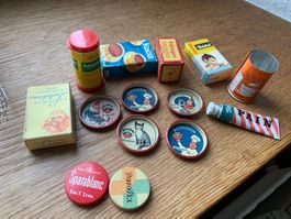 Artikel für Verkaufsladen um 1960 Vintage