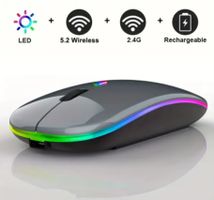Wiederaufladbare LED-Backlight-Kabellose Maus, Ultra-Dünn