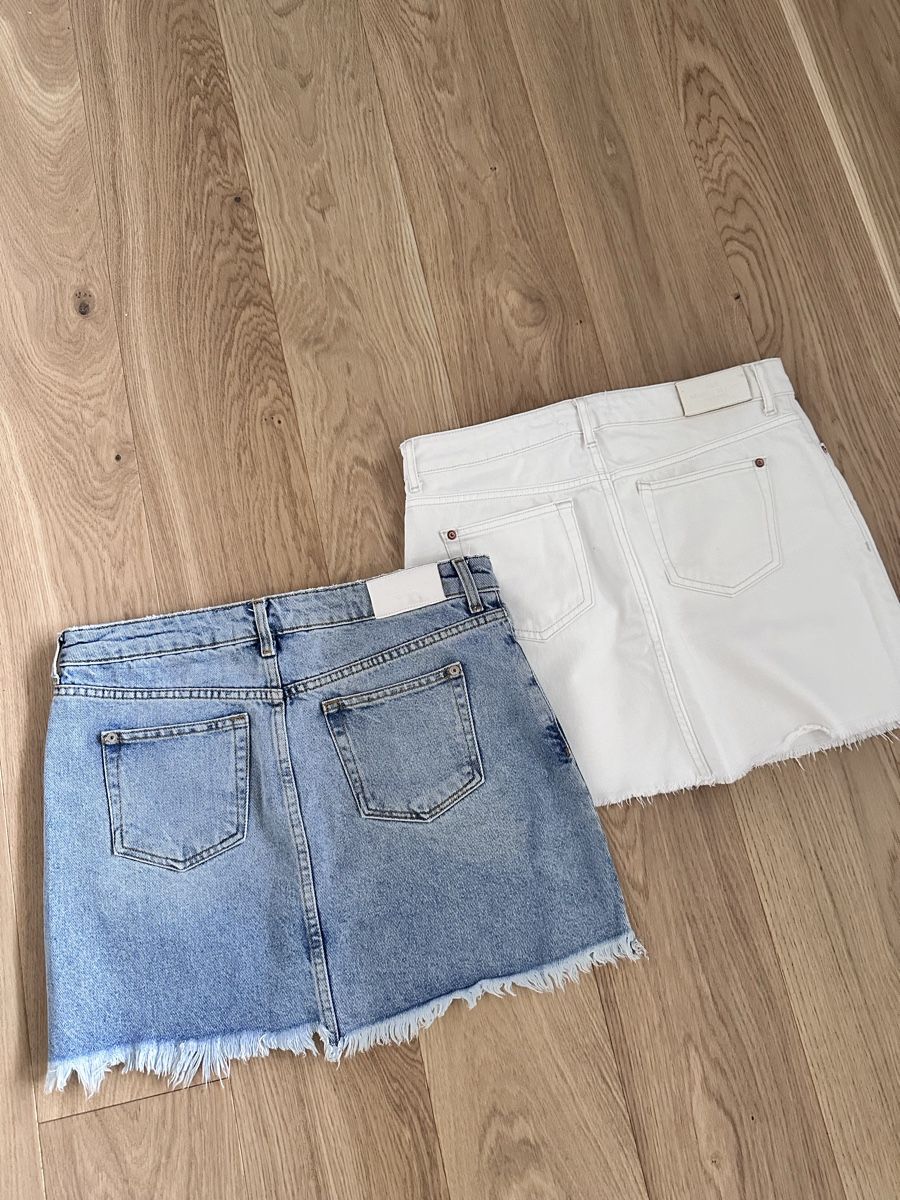 Mango Gonne: Mango Jeansrock weiss, hellblau S – Usato da Küssnacht am Rigi venduto da annine.l. 4