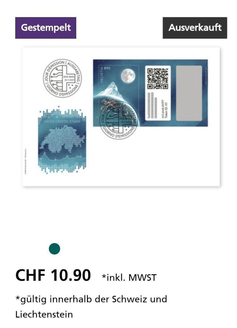 Buste & buste per spedizione: Swiss Crypto Sonderumschlag ID:7 – Nuovo e nell'imballaggio originale da Baar venduto da CryptoShop 5