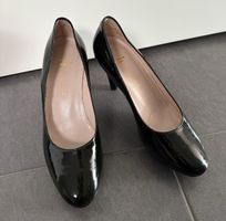 Leder Pumps Gr. 37 dunkelgrün