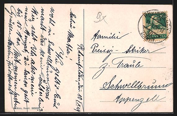 Cartoline postali: Rheinfelden, Sanatorium aus der Vogelsch – Usato da Berlin venduto da bartko-reher 1