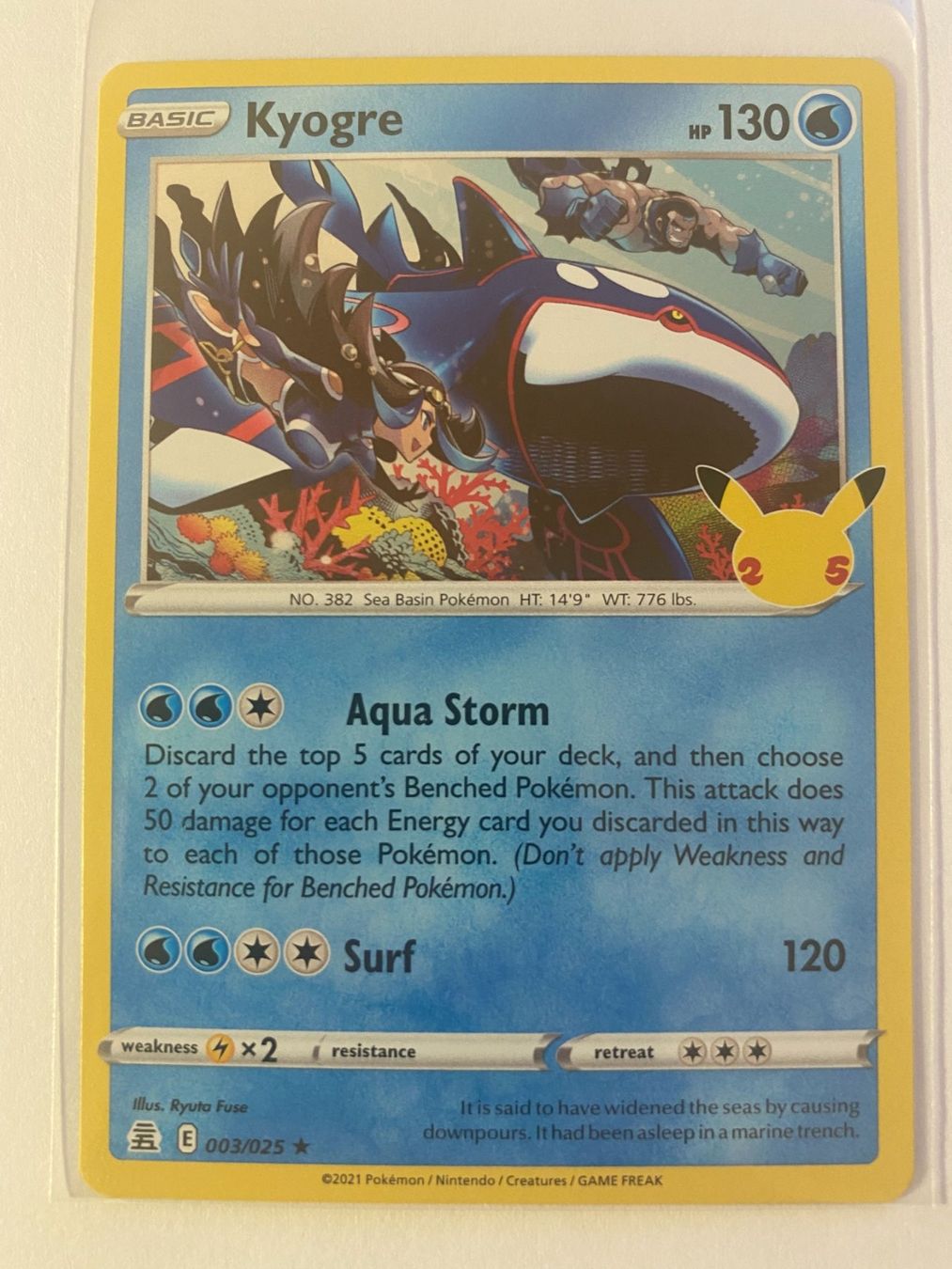Pokémon Carte collezionabili: Pokemon Kyogre 003/025 Celebrations EN – Nuovo (secondo la descrizione) da Weingarten-Kalthäusern venduto da McGmavlo