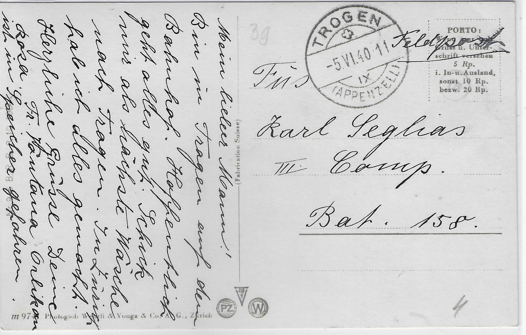 Cartoline postali: St. Gallen von oben – Antico da Ettingen venduto da Kartenplanet 1