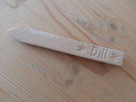 Kräuterschild: 'Dill' Ton Terracotta NEU Handarbeit