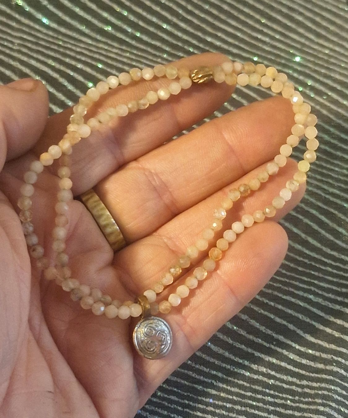 Bracciali & Braccialetti: Doppelarmband Peitschenrad - Sonnenstein & Bronze – Nuovo e nell'imballaggio originale da Aarau venduto da Schmuckhoehle_MD 1