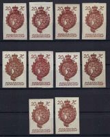Lichtenstein 1920 Wappenzeichnung + Burg Vaduz ungebraucht